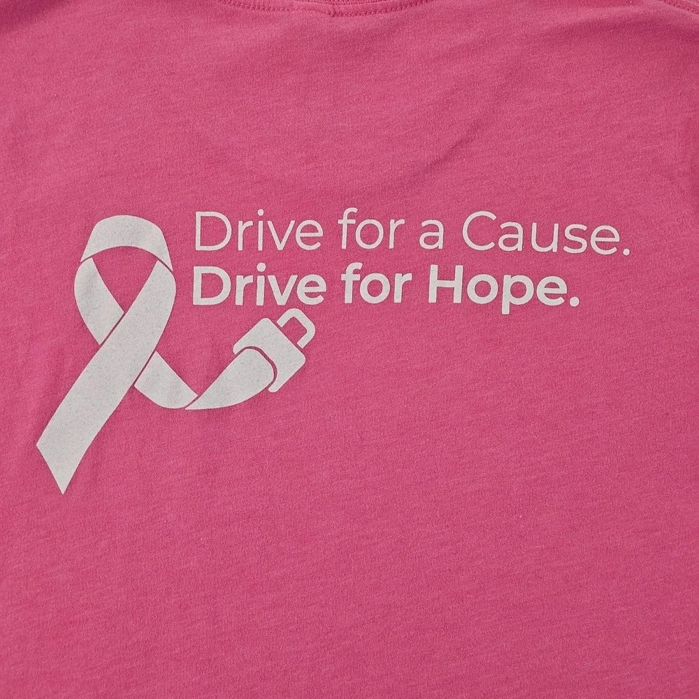 Pink Breast Cancer Awareness Graphic T Shirt Ed Morse Drive For A Cause Medium - Picture 5 of 11